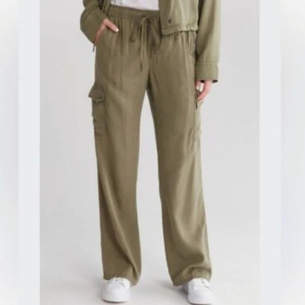 Sanctuary Good Day Wide Leg Cargo Pant Green Large Y2k Style Large